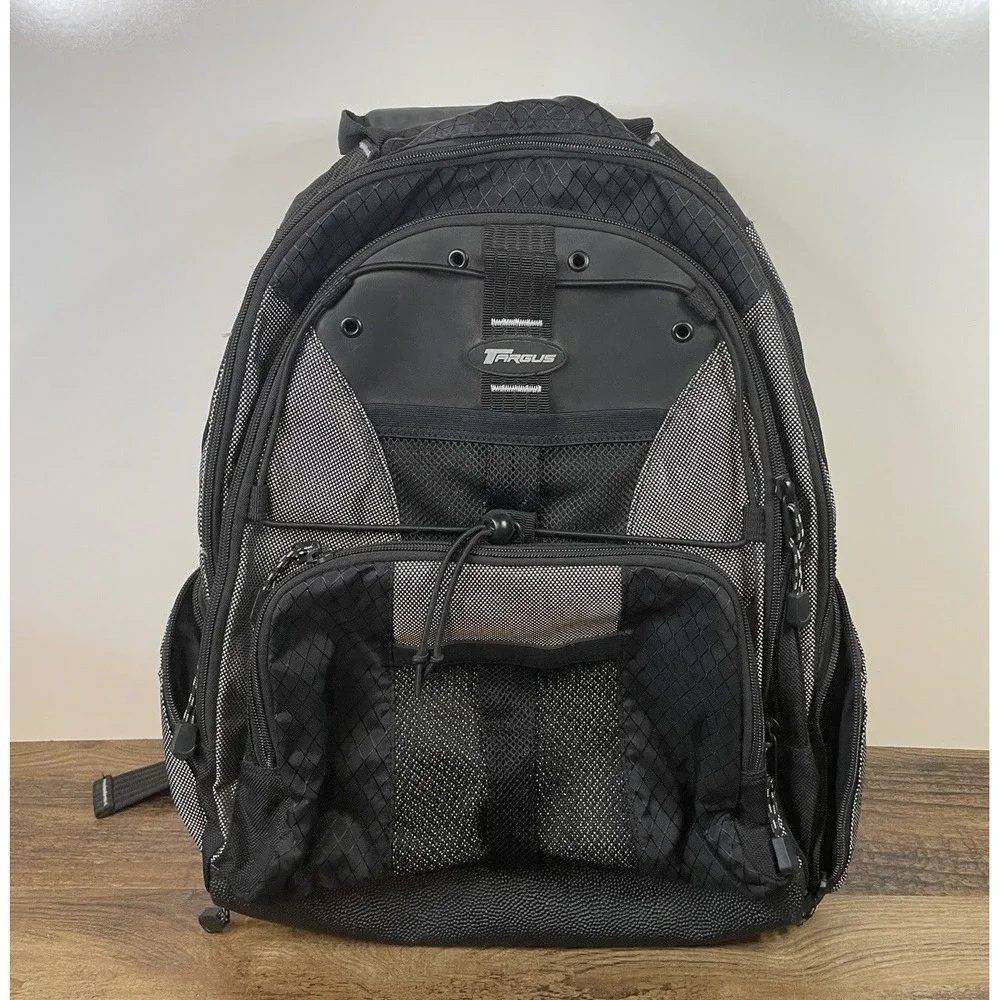 Targus Backpack Laptop Notebook Carry On Book Padded Bag Black Gray Work Career